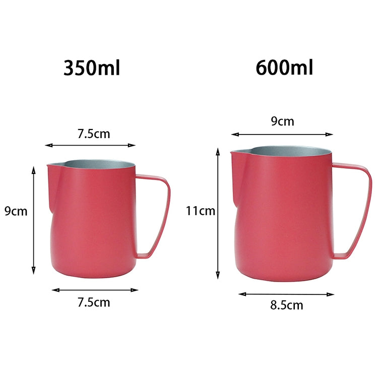 Milk Jug 0.3-0.6L Stainless Steel Frothing Pitcher Pull Flower Cup Coffee Milk Frother Latte Art Milk Foam Tool Coffeware, Capacity:350ml