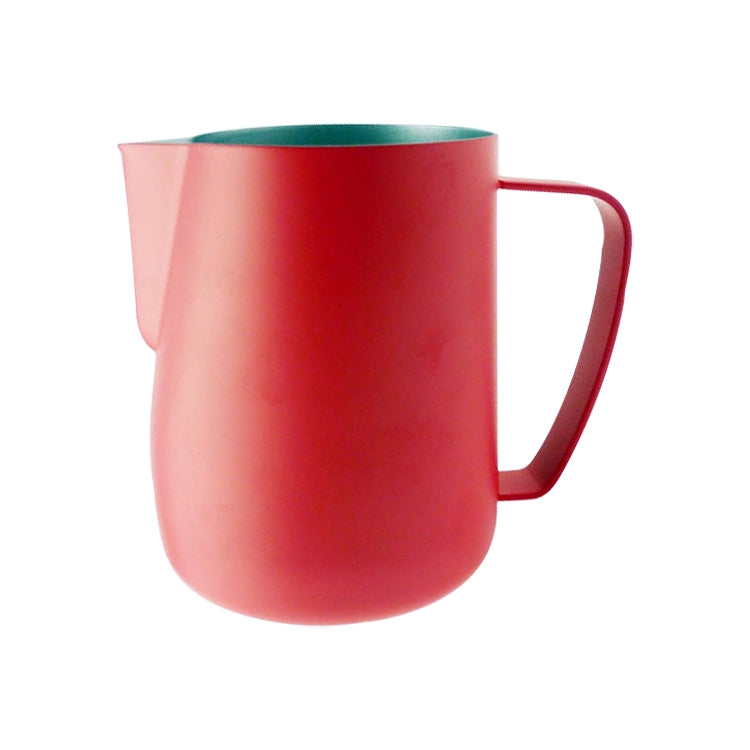 Milk Jug 0.3-0.6L Stainless Steel Frothing Pitcher Pull Flower Cup Coffee Milk Frother Latte Art Milk Foam Tool Coffeware, Capacity:600ml