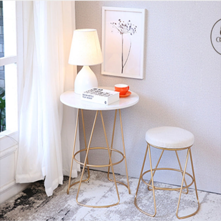 Nordic Minimalist Creative Wrought Iron Cafe High Chair, Size:45cm(White)