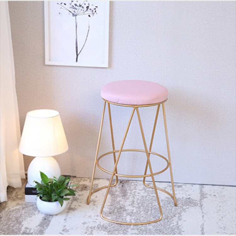 Nordic Minimalist Creative Wrought Iron Cafe High Chair, Size:65cm