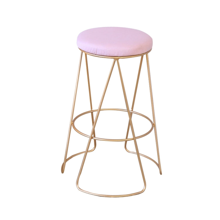 Nordic Minimalist Creative Wrought Iron Cafe High Chair, Size:75cm(White)