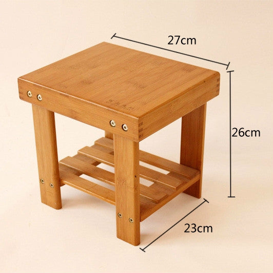Modern Living Room Stool Durable Bamboo Made Small Bench Portable Fishing Stool Bamboo Wood Folding Stool