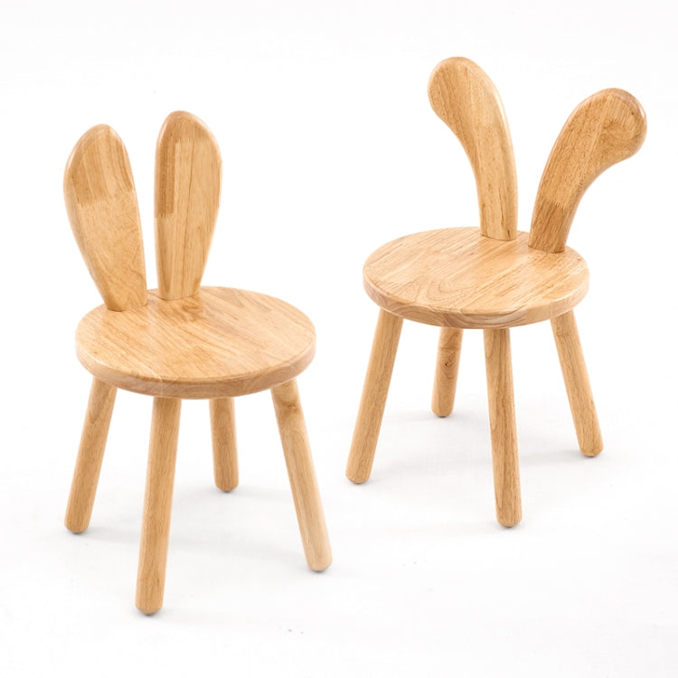Home Cartoon Wooden Bench Creative Baby Dining Chair Children Learning Chair Rabbit Ears Small Stool