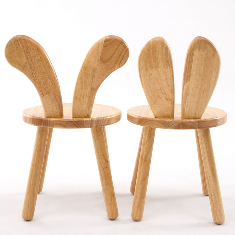 Home Cartoon Wooden Bench Creative Baby Dining Chair Children Learning Chair Rabbit Ears Small Stool