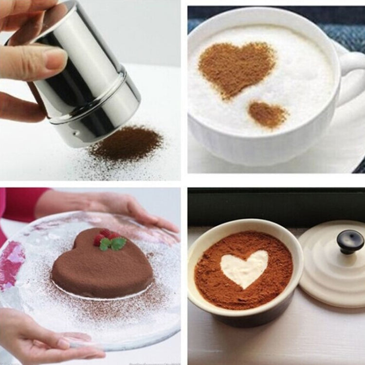 Stainless Steel 304 Dusting Powder Condiment Tank Fine Mesh Barrel Cocoa Powder Household Kitchen Tools