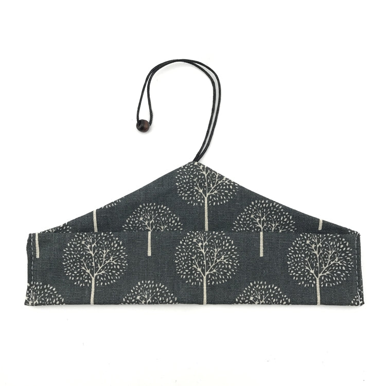 Cotton Linen Tableware Straw Bag Portable Beam Mouth Bag for Traveling, Style:Side Open Wave