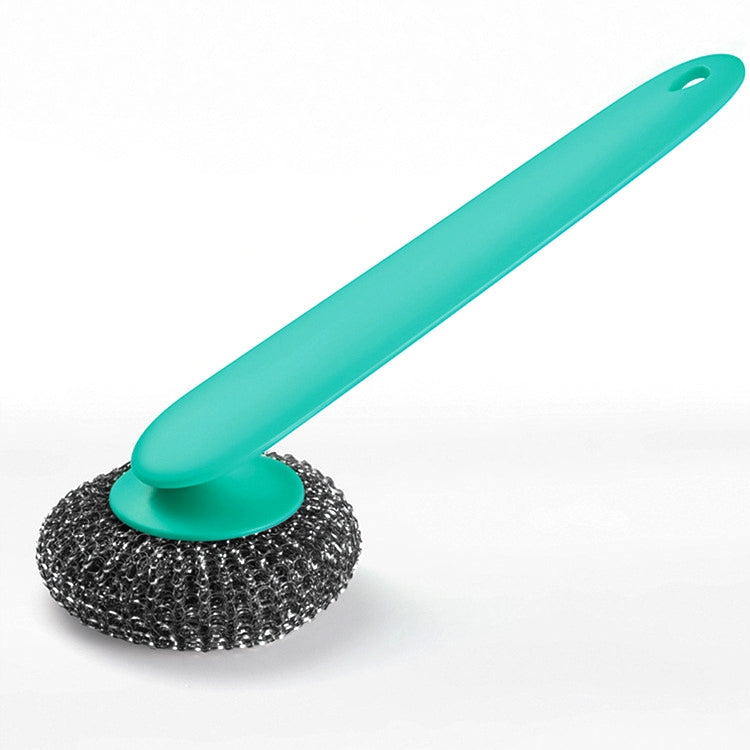 2 PCS Long Handle Wire Ball Pot Brush(Green)