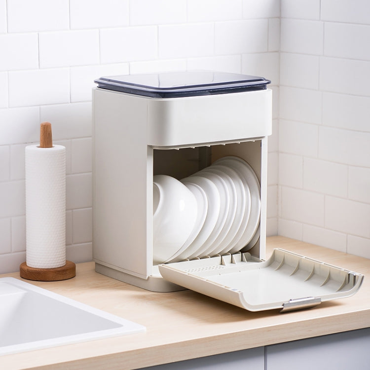 Tableware Storage Box Multi-layer Storage Drain Rack Tableware Storage Box Kitchen Utensils(Dark Blue)