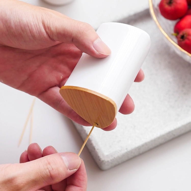 Hotel Restaurant Simple Bamboo Toothpick Holder Wood Toothpick Box with Lid