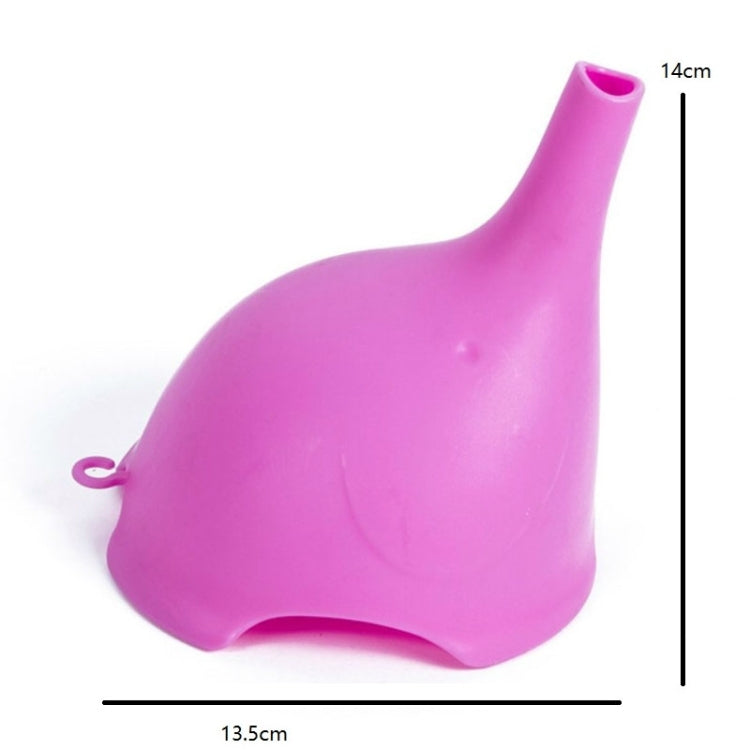 10 PCS Kitchen Multi-purpose Elephant Style Funnel Household Soy Sauce Wine Water Liquid Tool(Pink)