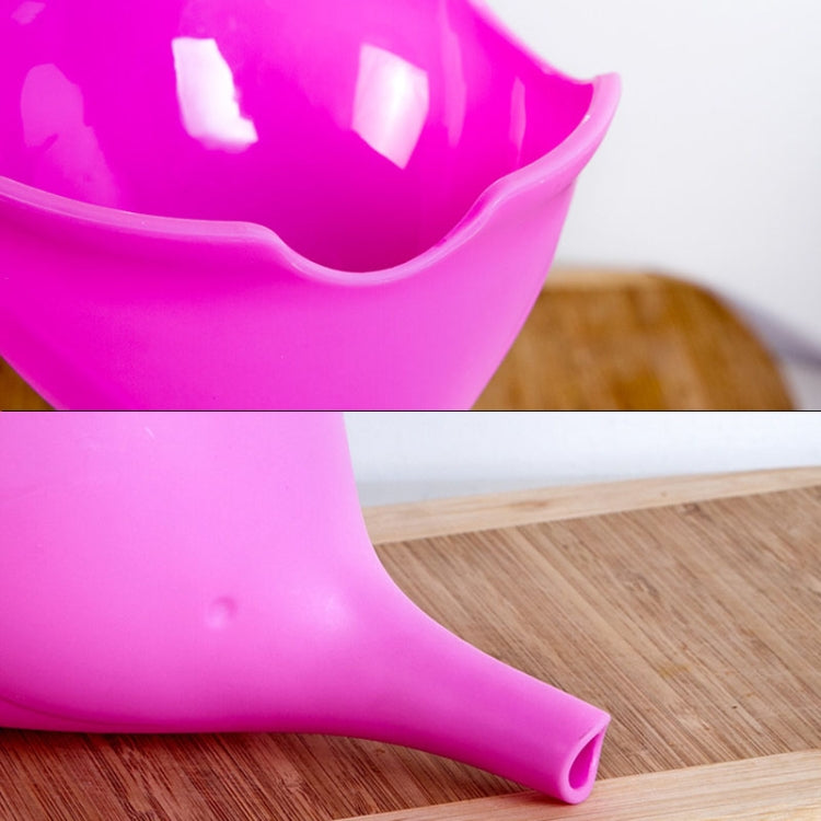 10 PCS Kitchen Multi-purpose Elephant Style Funnel Household Soy Sauce Wine Water Liquid Tool(Pink)