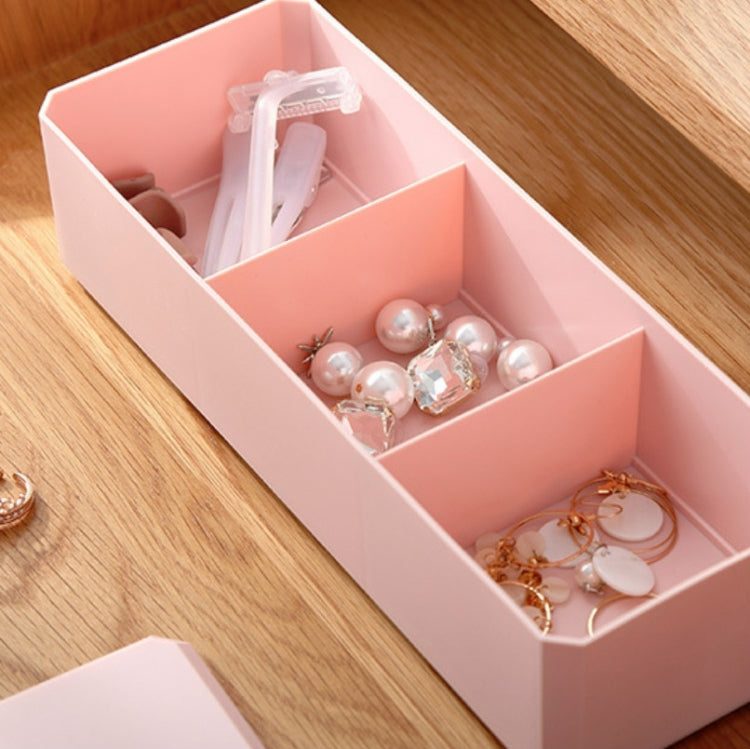 3 PCS Desktop Partition Cosmetics Storage Box Debris Finishing Box Dustproof Cotton Swab Cotton Storage Box Random Color