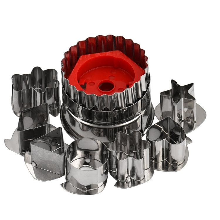 8 PCS Cookie Cutter Tools 3D Scenario Stainless Steel Cookie Cutter Set Gingerbread Cake Mould Fondant Cutter(Silver)