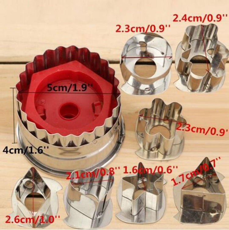 8 PCS Cookie Cutter Tools 3D Scenario Stainless Steel Cookie Cutter Set Gingerbread Cake Mould Fondant Cutter(Silver)