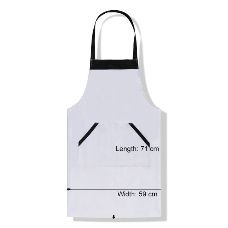 Solid Color Polyester Home Apron Antifouling Simple Adult Apron