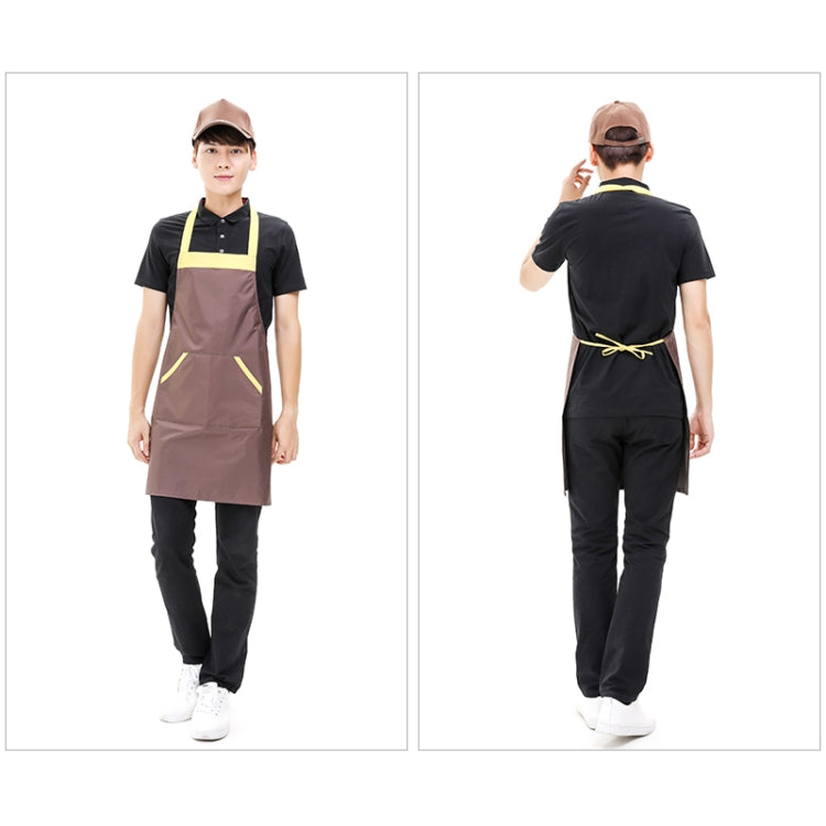 Solid Color Polyester Home Apron Antifouling Simple Adult Apron