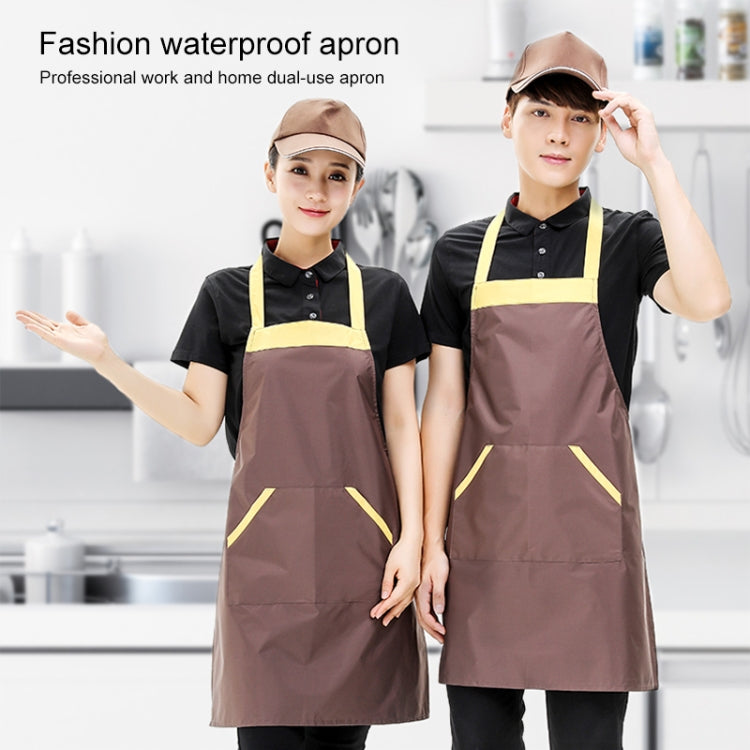 Solid Color Polyester Home Apron Antifouling Simple Adult Apron
