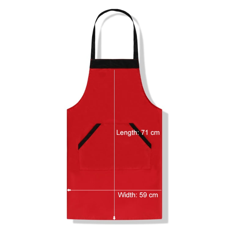 Solid Color Polyester Home Apron Antifouling Simple Adult Apron