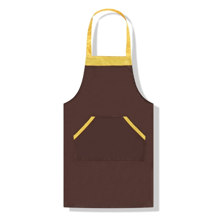Solid Color Polyester Home Apron Antifouling Simple Adult Apron