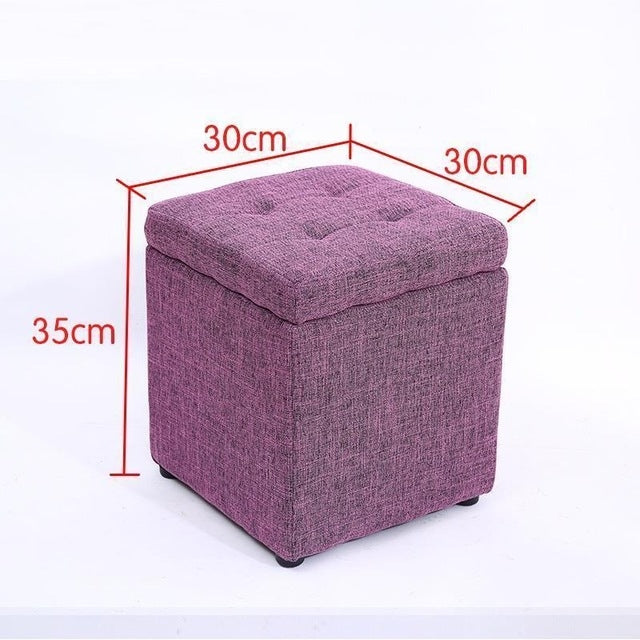 Creative Retro Storage Stool Home Fabric Stool Storage Stool