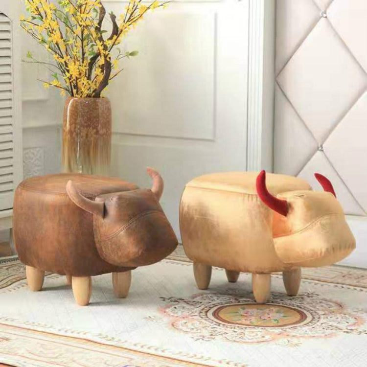 Creative Simple Calf Shape Living Room Sofa Foot Chair Cloth Package Wooden Stools Storage Chairs