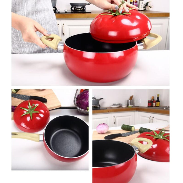 Creative Cute Tomato Shaped Pot Complementary Food Non-stick Frying Pan Cooker Universal, Style:Milk Pan