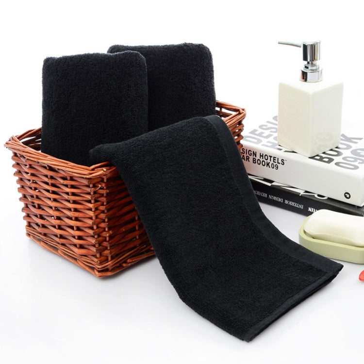 Cotton Thick Face Towel Large Bath Towel Beauty Nail Makeup Tablecloth, Specification:Bath Towel 40x120 cm(Black)