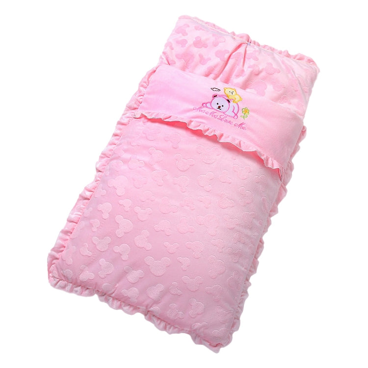 Autumn and Winter Models Thicken Baby Sleeping Bag Cartoon Embroidery Baby Stroller Accessories