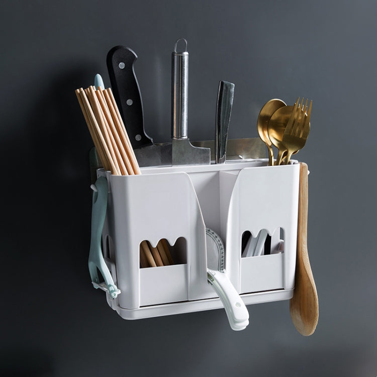 Wall-mounted Seamless Multi-function Chopstick Cage Drain-free Dust-proof Tableware Storage Rack