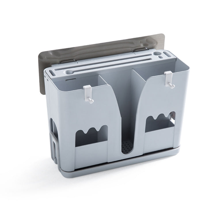 Wall-mounted Seamless Multi-function Chopstick Cage Drain-free Dust-proof Tableware Storage Rack