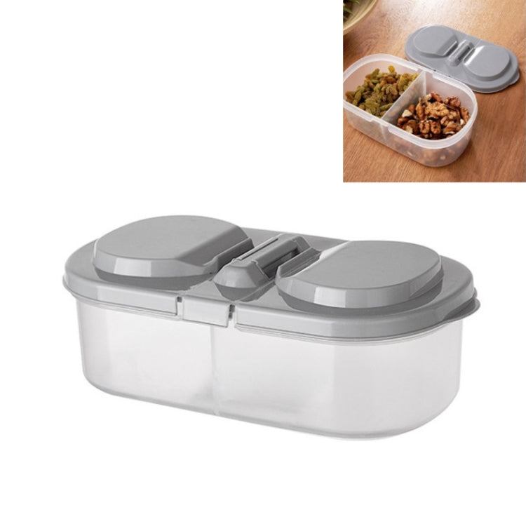 5 PCS Double Grid Kitchen Food Multigrain Sealed Jar Multifunctional Refrigerator Storage Box with Lid