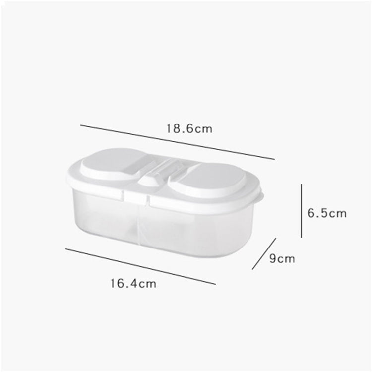 5 PCS Double Grid Kitchen Food Multigrain Sealed Jar Multifunctional Refrigerator Storage Box with Lid