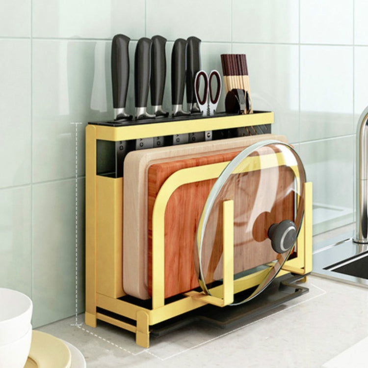 Kitchen Rack Chopping Board Pot Lid Tableware Storage Multifunctional Knife Holder, Size: 33.2x11.4x25cm