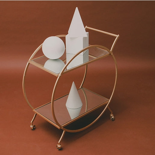 Nordic Family Mobile Dining Car Multi Function Snack Car Gourmet Iron Art Four Wheel Cart