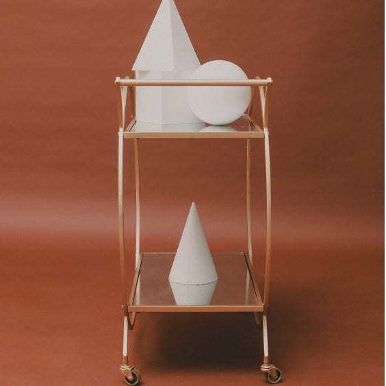 Nordic Family Mobile Dining Car Multi Function Snack Car Gourmet Iron Art Four Wheel Cart