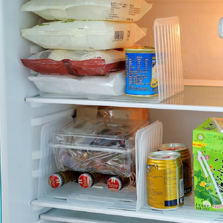 4 PCS Transparent Plastic Refrigerator Retractable Storage Partition Kitchen Food Storage Box Fruit Food Preservation Box
