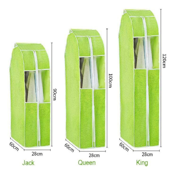 60x90cm Three-dimensional Waterproof Dustproof Clothes Cover Suit Dress Coat Garment Case Bag(Beige)