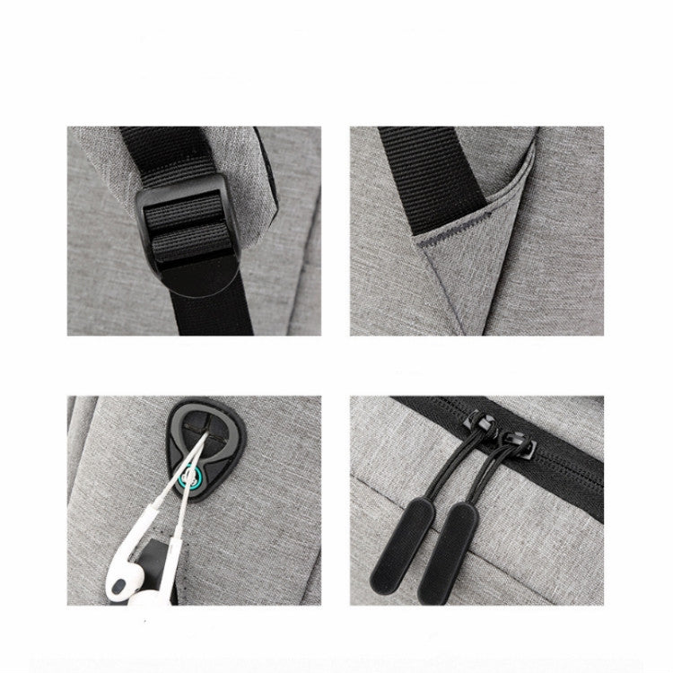 Men Travel Portable Backpacks + Shoulder Bags Set Student School Bag Waterproof Computer Bag