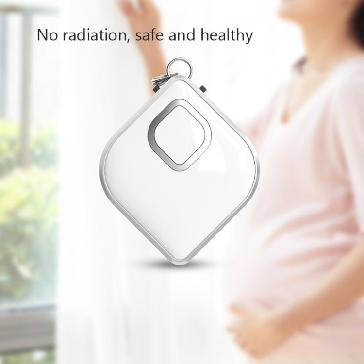 Portable Hanging Neck Air Purifier Negative-Ion Necklace Formaldehyde Anti-fog Haze Air Purifier(White)