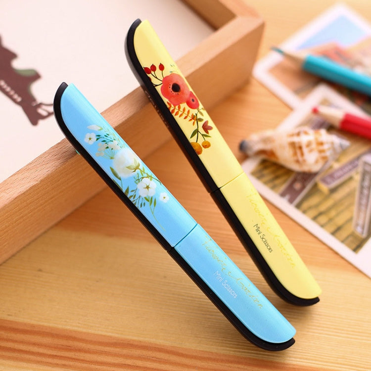 Creative Cute Flower Pattern Plastic Scissors Gift Office School Supplies, Random Color Delivery