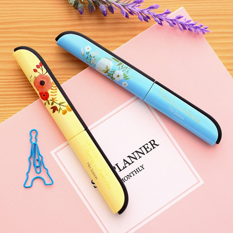 Creative Cute Flower Pattern Plastic Scissors Gift Office School Supplies, Random Color Delivery