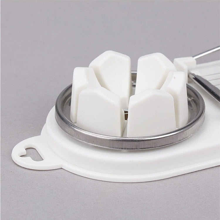 2 in1 Multifunction Kitchen Egg Slicer Sectione Cutter Mold Flower Edges Gadgets, Random Color Delivery