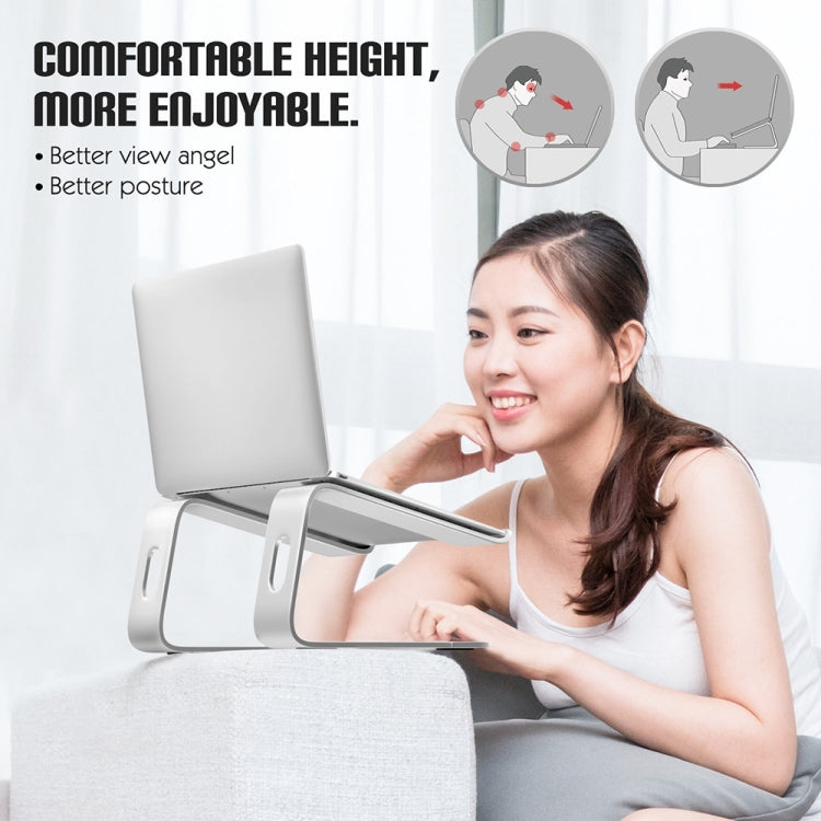 Raise Computer Desktop Notebook Bracket Aluminum Alloy Base Heat Dissipation Anti-Skid Stand