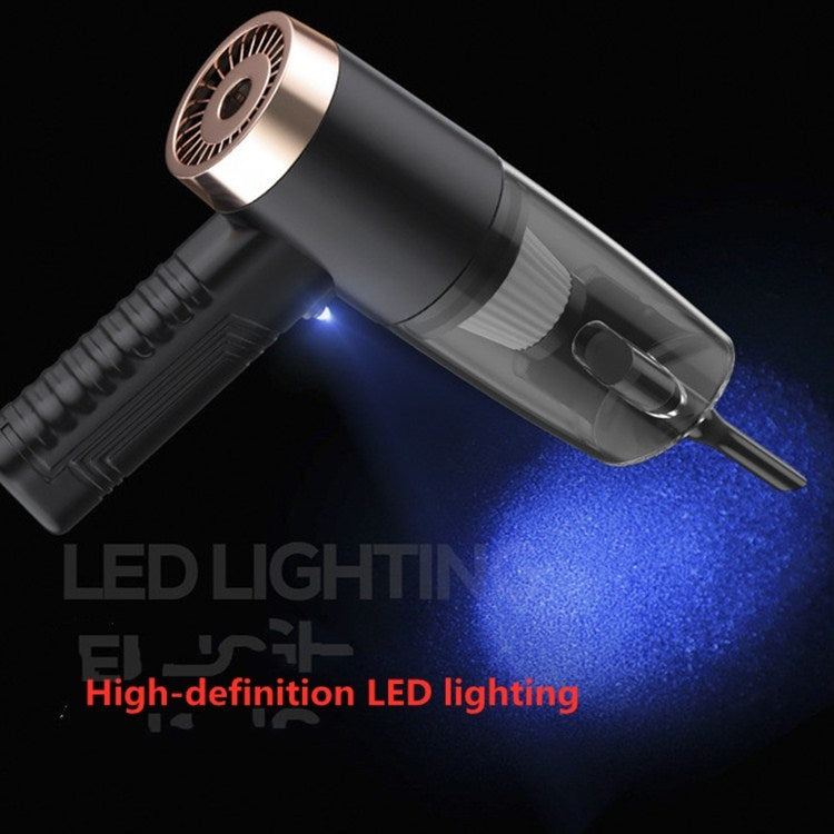 Car Three-in-one Vacuum Cleaner 120W Wet and Dry Dual-use Strong Suction with Aromatherapy Lamp Vacuum Cleaner(Pink)