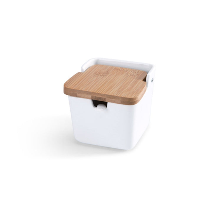 Household Ceramic Seasoning Jar Set Kitchen Supplies, Size:Single Can with Spoon