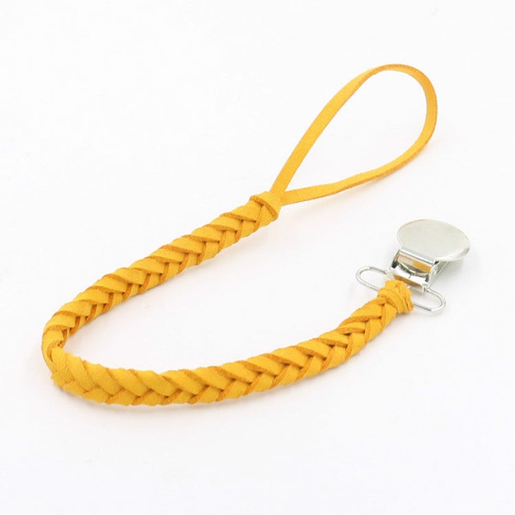 3 PCS Baby Pacifier Chain Leather Woven Anti-off Chain