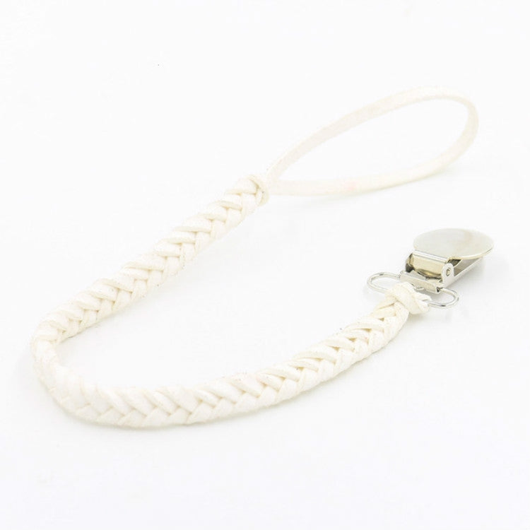 3 PCS Baby Pacifier Chain Leather Woven Anti-off Chain