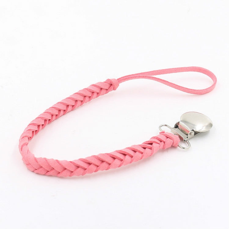 3 PCS Baby Pacifier Chain Leather Woven Anti-off Chain