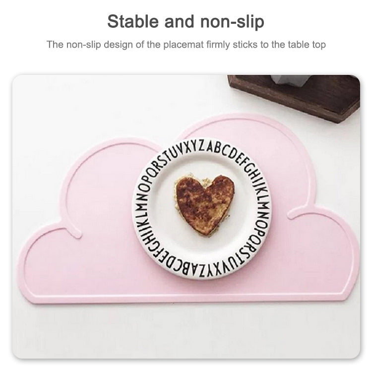 Children Cloud Silicone Placemat Waterproof Environmental Protection Student Table Mat, Color:Light Pink