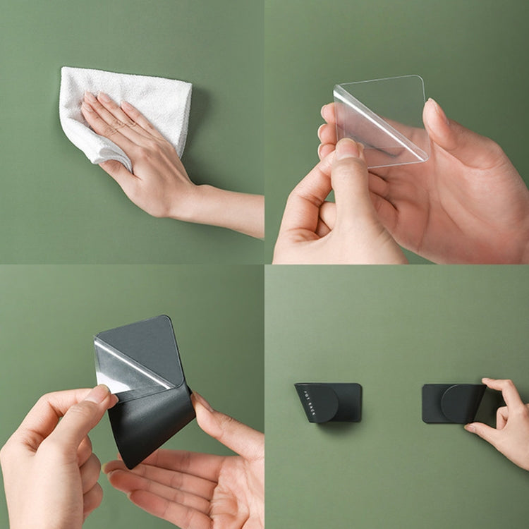 5 PCS Simple Household Punch-free Multifunctional Wall-mounted Pot Cover Rack Storage Shelf(Blue)